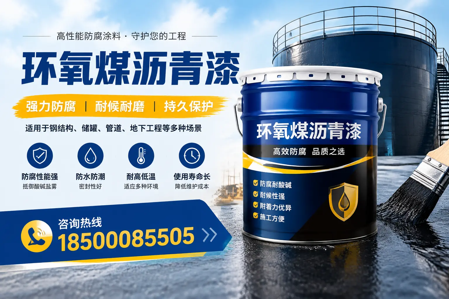 环氧煤沥青漆在工业中的应用，阿里企业的选择